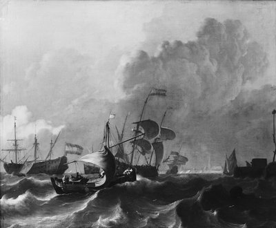 The IJ off Amsterdam by Ludolf Bakhuizen